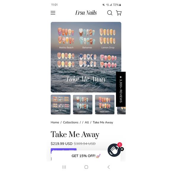 Ersa Nails XS set of 2 press on nails - Picture 5 of 6